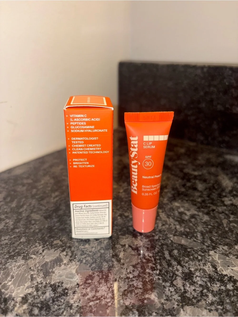 BeautyStat Vitamin C Lip Serum, SPF 30 Neutral Peach